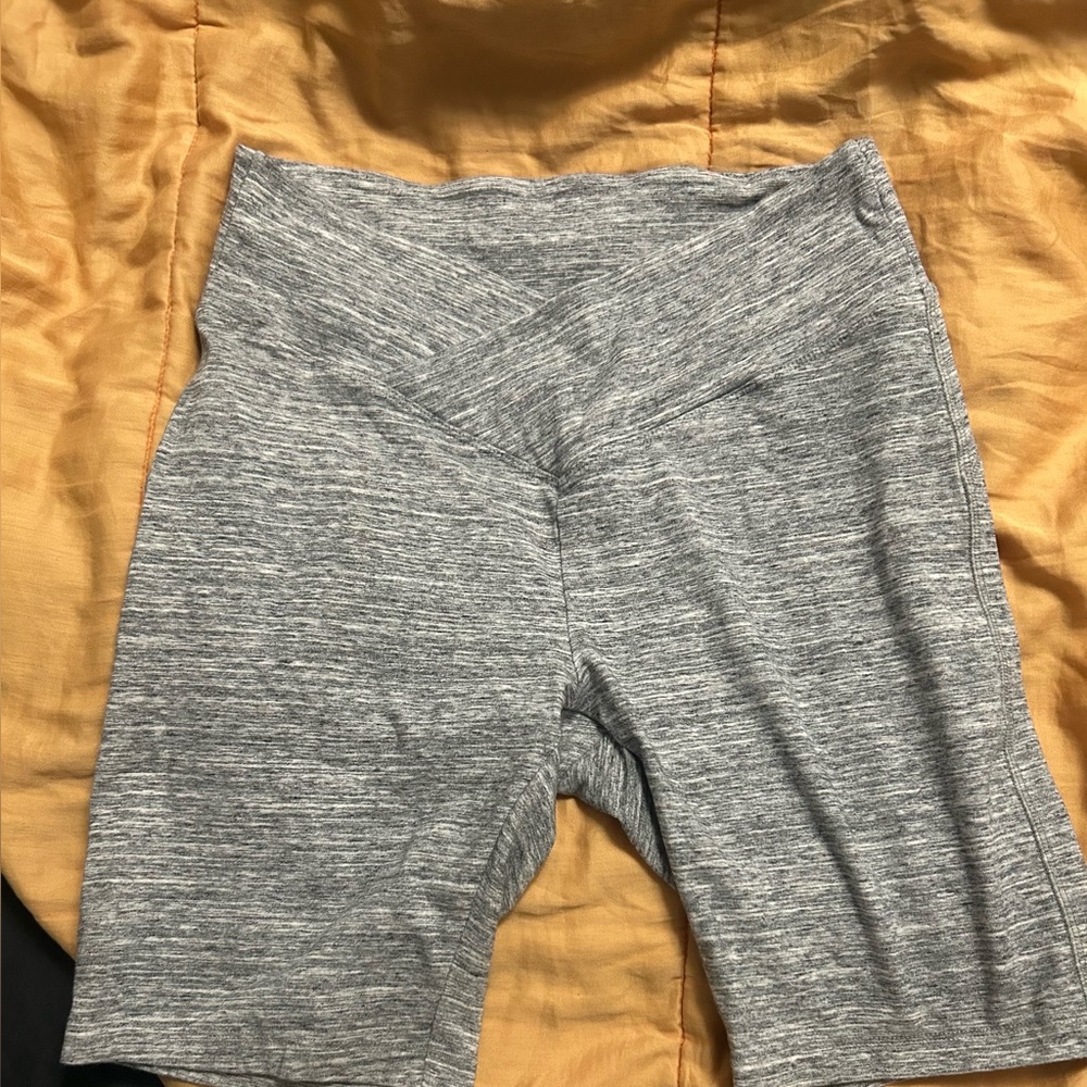 PINK Victoria's Secret Gray Marled High-Waist Bike Shorts